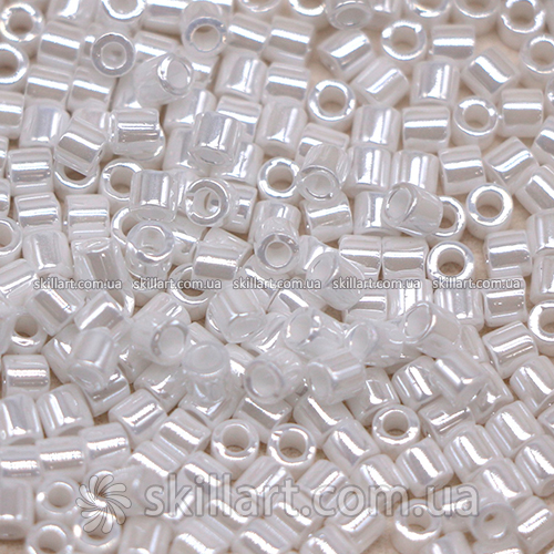 Бисер DBL-201 Miyuki Delica Beads 8/0 (жемчужный, белый)